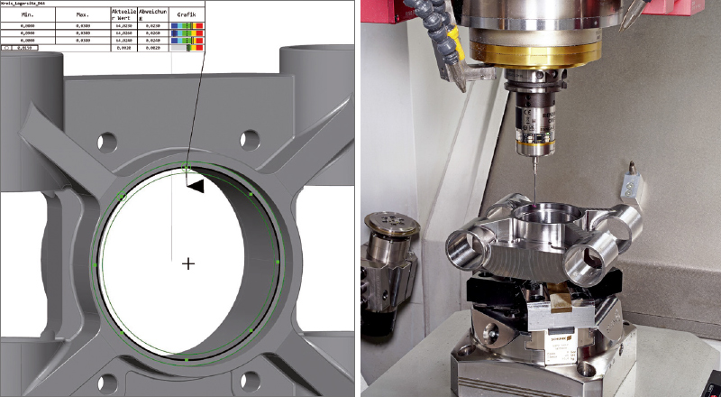 Röders GmbH PRECITEMP Grafik Messen in Maschine Graph Measuring in the machine